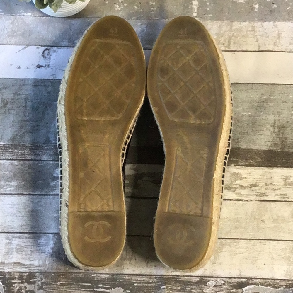 CHANEL Black Espadrilles Sz EU 41 - Picture 5 of 11